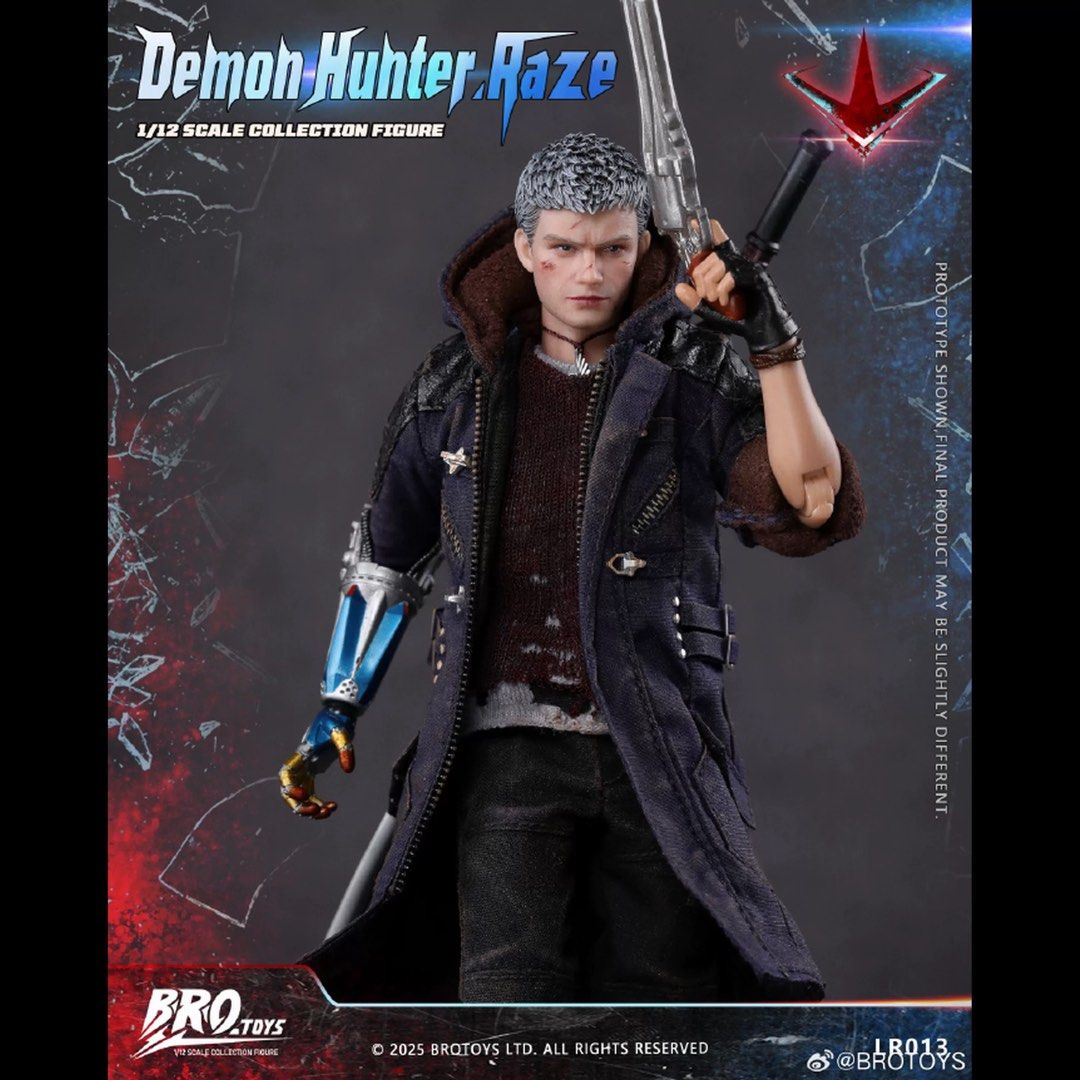 Devils Version Raze Brotoys 1/12 Scale Devil Hunter Raze (Devil May Cry 5 Nero) Figure ...