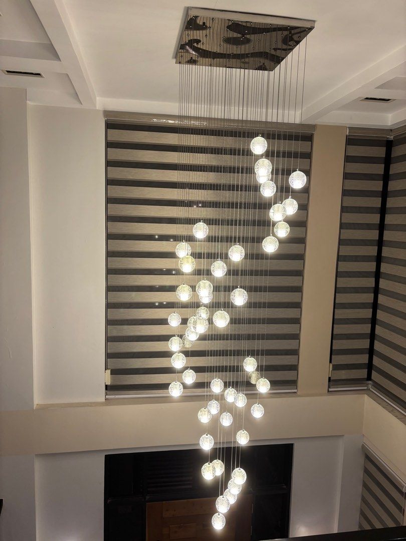 Crystal Chandelier (Category: Lighting) located in Guiguinto. Submitted by positivemind (Listing ID 1415148365, Image 3). Description: Price is negotiable. Item is sold as is, where is. One bulb needs replacement, and one ballast requires wiring inspection. Pick-up only. RFS: We are replacing it with a new unit. Location: STA CRUZ, Guiguinto Bulacan .