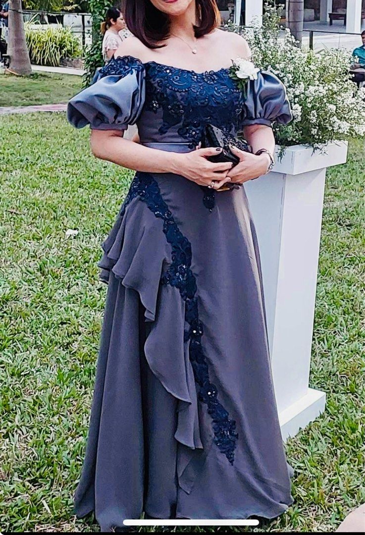 Elegant Off-Shoulder Evening Gown (Category: Evening dresses & gowns) located in Laoag. Submitted by pristinetreasures (Listing ID 1415111307, Image 1). Description: .