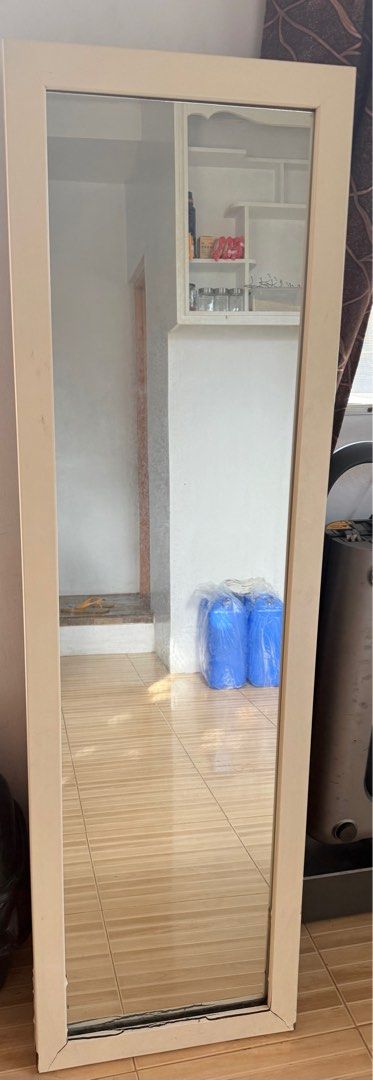 Full sized White Framed Mirror (Category: Mirrors) located in Manila. Submitted by yeti_it (Listing ID 1415121946, Image 1). Description: Full size body mirror Issue posted Tagaytay-Silang area.