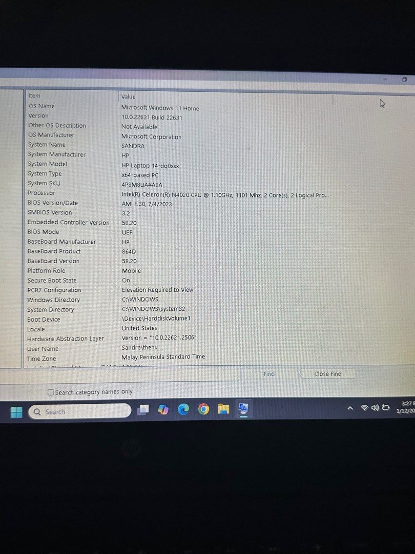 HP laptop 14FHD (Category: Laptops & Notebooks) located in Taguig. Submitted by shimochigal (Listing ID 1415004161, Image 2). Description: with charger and laptop bag may red sa gilid pero hindi naman kita if magopen ng mga files .