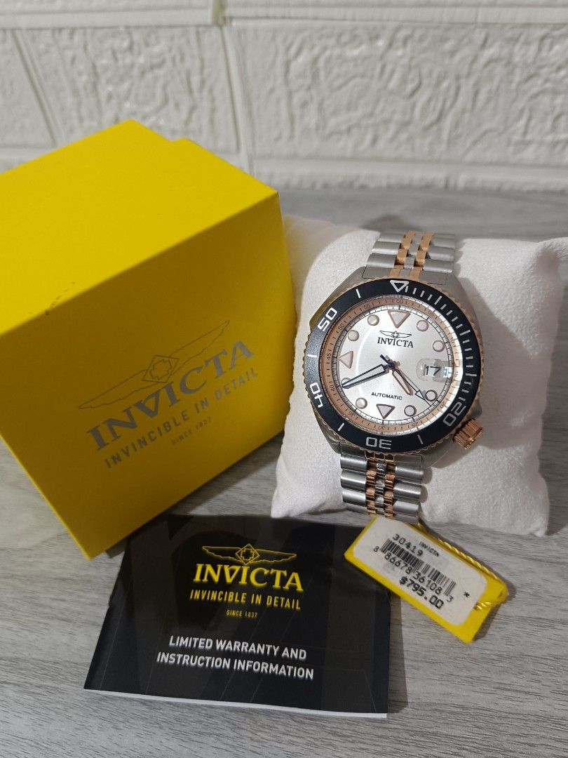 Invicta 30419 Pro Diver Automatic Watch (Category: Men's Watches) located in Mandaluyong City. Submitted by sheila_snapshoppe (Listing ID 1415163004, Image 2). Description: ‼️SUPER SALE‼️ 🤍Invicta 30419 Pro Diver Automatic Watch 💞 rose gold two-tone, stainless steel 💞 size: 47mm.
