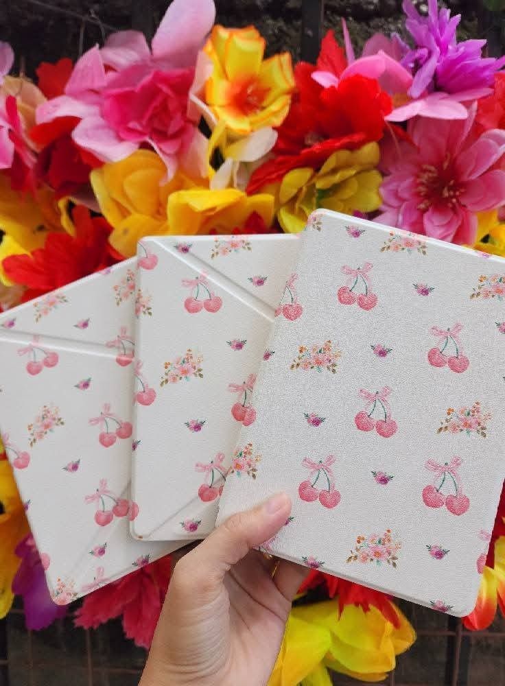 Kindle Case for Paperwhite 5, Kobo Libra Colour Case, Kobo Libra 2 Case (Category: Cases & Sleeves) located in Paranaque City. Submitted by thebookatelier (Listing ID 1415069976, Image 1). Description: kindle ppw 5, kobo libra 2, kobo libra colour cherry flower flip cover case (same front and back design), auto wake and sleep function prices: 250 php - kindle ppw 5 350 php - kobo libra 2/kobo libra colour condition: new rfs: case seller loc: para