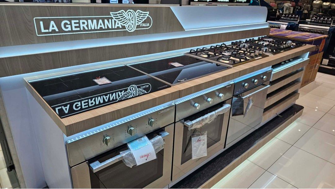 LA GERMANIA COOKING RANGE (Category: Cookers) located in Quezon City. Submitted by maryann5721 (Listing ID 1415160897, Image 1). Description: LAGERMANIA COOKING RANGE 60cm 4 burner PFG 640 30B - 23,300 PFG 631 30B - 27,000 CGFC530 31BT - 18,900 CGFCC540 31BT - 18,400 CGFC531 31BTR - 20,400 CGFC503 40BR - 21,600 CGFC531 40XR - 23,700 CGFC631 31BTR - 23,600 CGFC640 31BTR - 26,200 CGFC604 40BTR - 31,800 CGFC631 31XTR - 31,300 CGFC631 40XTR - 31,100 