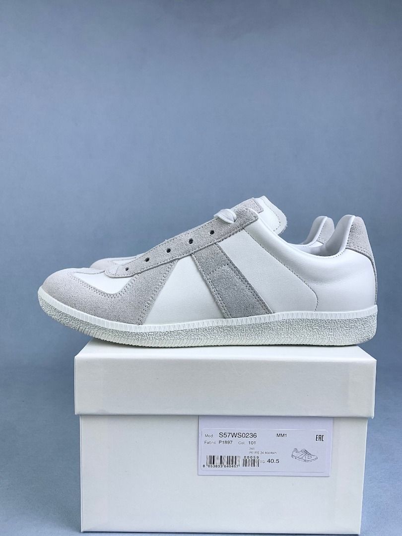 Maison Margiela Gats Off White (Category: Sneakers) located in Manila. Submitted by mssneaks2023 (Listing ID 1415165383, Image 1). Description: 𝑷𝑹𝑬-𝑶𝑹𝑫𝑬𝑹‼️ 𝑬𝑻𝑨: 1-2 𝑾𝑬𝑬𝑲𝑺 𝑨𝑭𝑻𝑬𝑹 𝑸𝑪 Maison Margiela Gats Off White - Actual pictures posted. Other colorways are available. Available size: 40 - 47 EU BRAND NEW ‼️ 1000 minimum up to 50% downpayment for pre-order to avoid flaking. DM for inquiries 📩 MONEYBACK IF YOU DONT RECEIVE WH