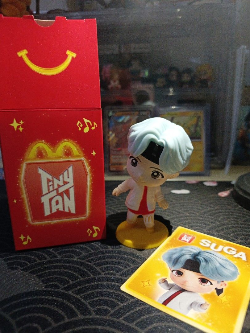 McDo Tiny Tan x BTS Encore Ed. SUGA (Category: K-Wave Merchandise) located in Manila. Submitted by beabee._. (Listing ID 1415205837, Image 1). Description: -new/very good condition -never used -still in box -with card 💸MOP: GCash 📦MOD: LBC or Lalamove (Metro Manila) 📍Location: Taguig City.
