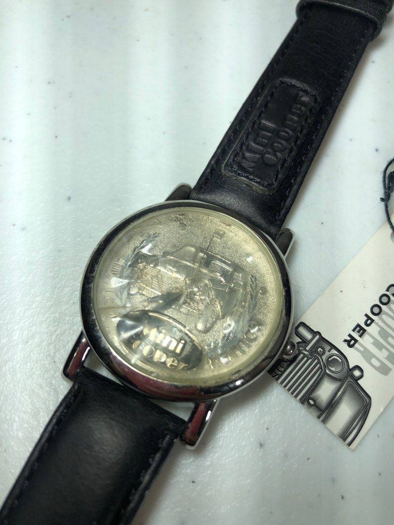 Mini Cooper Limited Edition Watch (Category: Men's Watches) located in Manila. Submitted by all.dressed.up (Listing ID 1415050883, Image 3). Description: Limited Edition Mini Cooper Watch Brand new Black genuine leather strap Silver-toned face with Mini Cooper car design Stainless steel back Water-resistant Serial Number: 0853/5000 Strap marked "Genuine Leather" and "Mini Cooper" As is, no box inclusion 5,000.