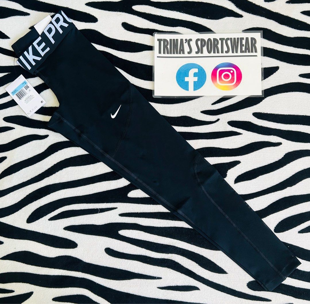 Nike Women's Pro Tights (Category: Other Bottoms) located in Pasig City. Submitted by trina1027 (Listing ID 1415075072, Image 3). Description: FOR SALE! Brand new | On hand | Original Nike Women's Pro Tights 💯 Size: Medium & XL Selling Price: 1,195 SRP: 1,895 MOP: Gcash/BDO bank transfer Shipping thru: LBC/Lalamove 📍Pasig Location Like & Follow: FB Page: Trina's Sportswear IG: trinas_sportswear.