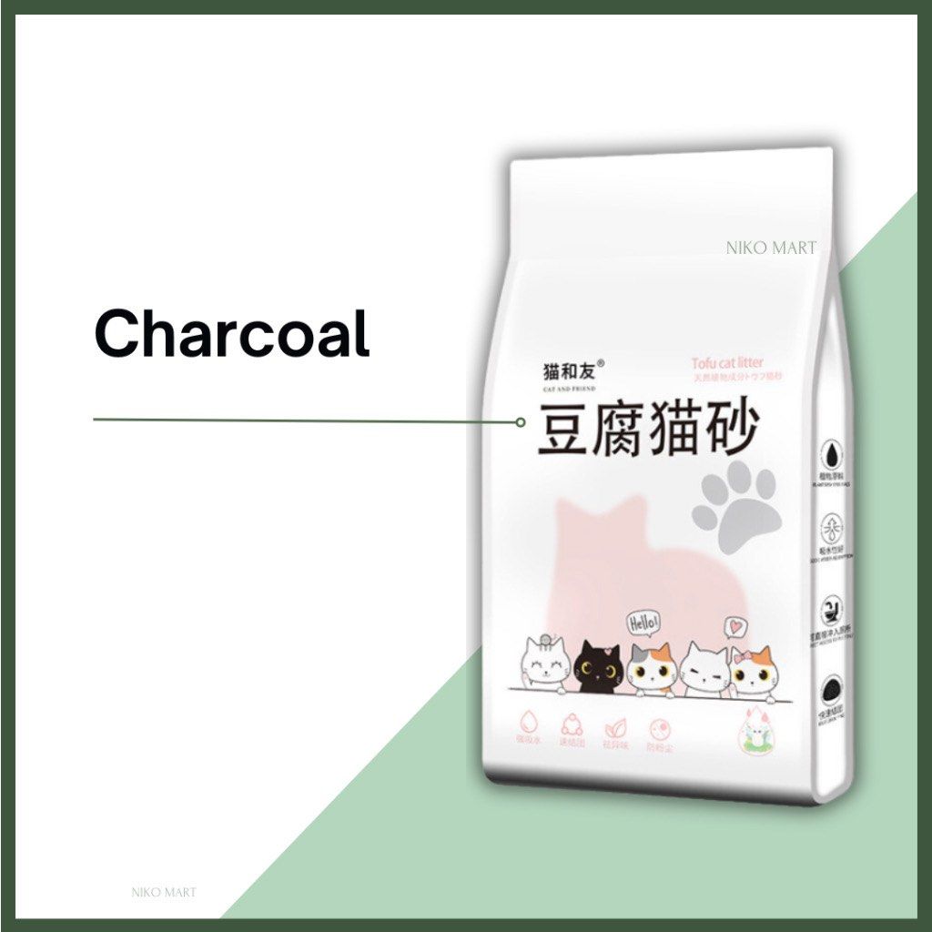 Niko Mart Tofu Cat Litter Charcoal/Original, Pet Supplies, Homes(02)