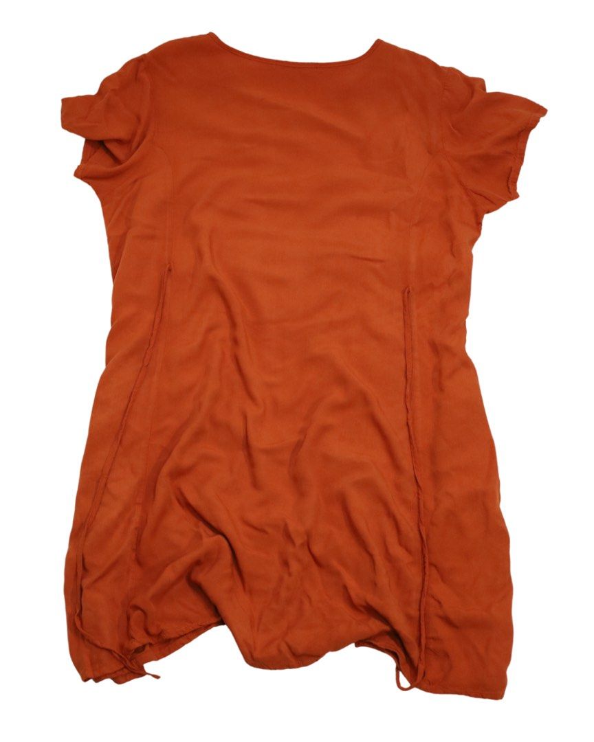 No Apologies Rust Orange Dress - XL (Category: Dresses) located in Cebu City. Submitted by rehomingstuff (Listing ID 1411206614, Image 2). Description: - Brand: No Apologies - Color: Rust Orange - Size: XL - Style: A-line dress - Features: Keyhole neckline, short sleeves, drawstring hem - Material: Lightweight fabric.