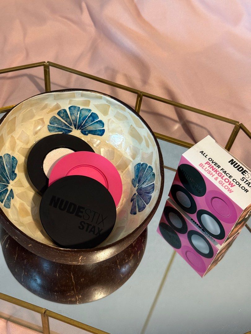 Nudestix Stax Pinkglow Blush & Glow (Category: Makeup) located in Quezon City. Submitted by steller_ (Listing ID 1415100010, Image 1). Description: Swatched only.