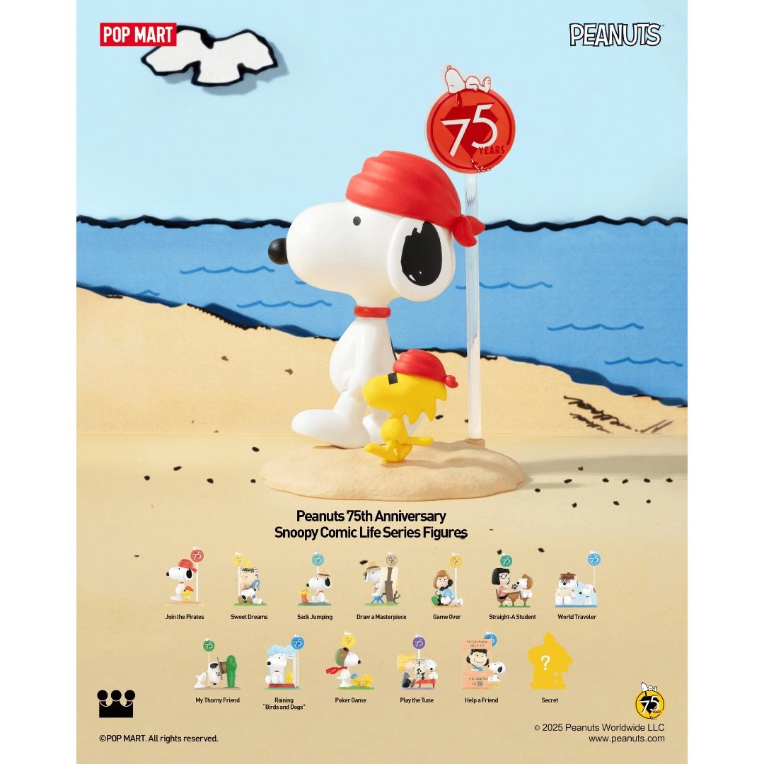 Pop Mart Peanuts 75th Anniversary: Snoopy Comic Life Series (Category: Designer & Blind Box Toys) located in Valenzuela. Submitted by littlechopletsph (Listing ID 1415126683, Image 3). Description: P850 EACH / P800 IF BUYING 3 OR MORE Join the Pirates Sweet Dreams Sack Jumping Draw a Masterpiece Game Over [SOLD] Straight-A Student World Traveler My Thorny Friend Raining "Birds and Dogs" [SOLD]Poker Game [SOLD] Play the Tune [SOLD] Help a Friend -
