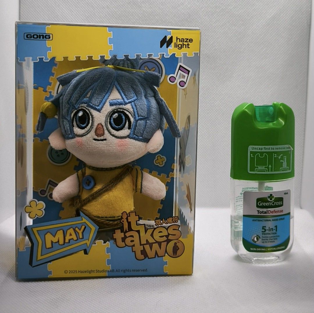 PopMart: It Takes Two May Plush Toy (Category: Plushies & Soft Toys) located in Las Pinas. Submitted by shopkyo.922 (Listing ID 1415047858, Image 2). Description: - It Takes Two May plush toy (new, in original box). - Still sealed, bought from PopMart ***Alcohol bottle for size reference only*** MOP: Gcash/Bank Transfer.