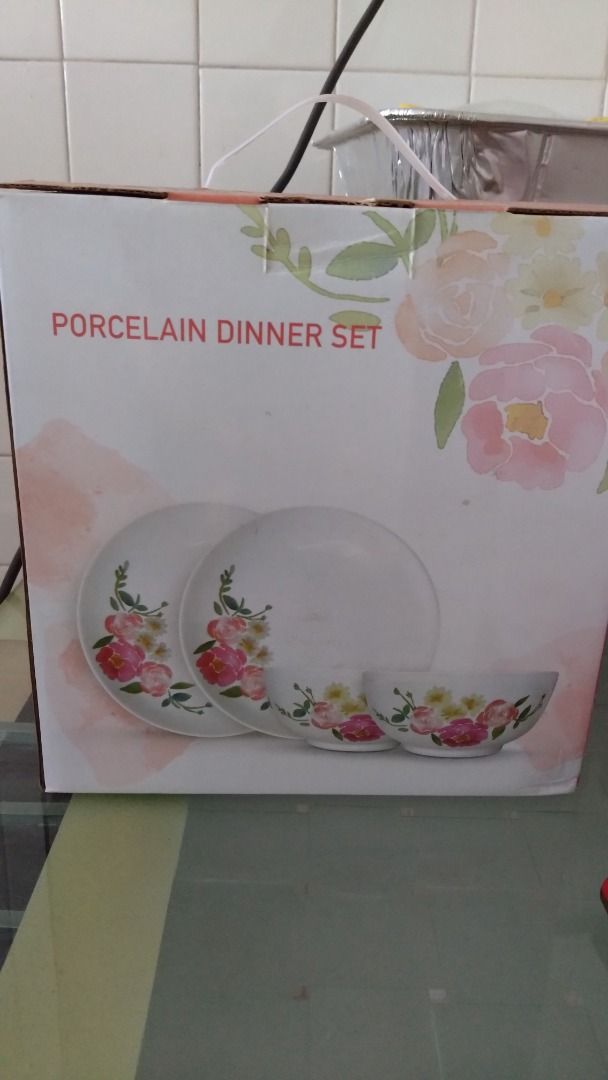 Porcelain Floral Dinner Set - Brand New