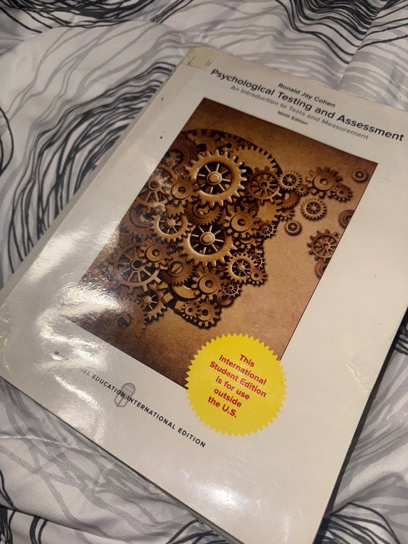 Psychological testing and assessment (9th edition) (Category: Textbooks) located in Manila. Submitted by janine____ (Listing ID 1415183583, Image 1). Description: sf to be shouldered by buyer.