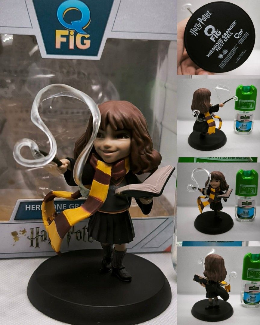 Q Fig Harry Potter Hermione Granger First Spell (Category: Figurines & Statues) located in Las Pinas. Submitted by shopkyo.922 (Listing ID 1415048657, Image 1). Description: Hermione Granger Q Fig figurine - From the Harry Potter series - Features a black base - Comes with original box - Opened only to take photos MOP: Gcash/Bank Transfer .