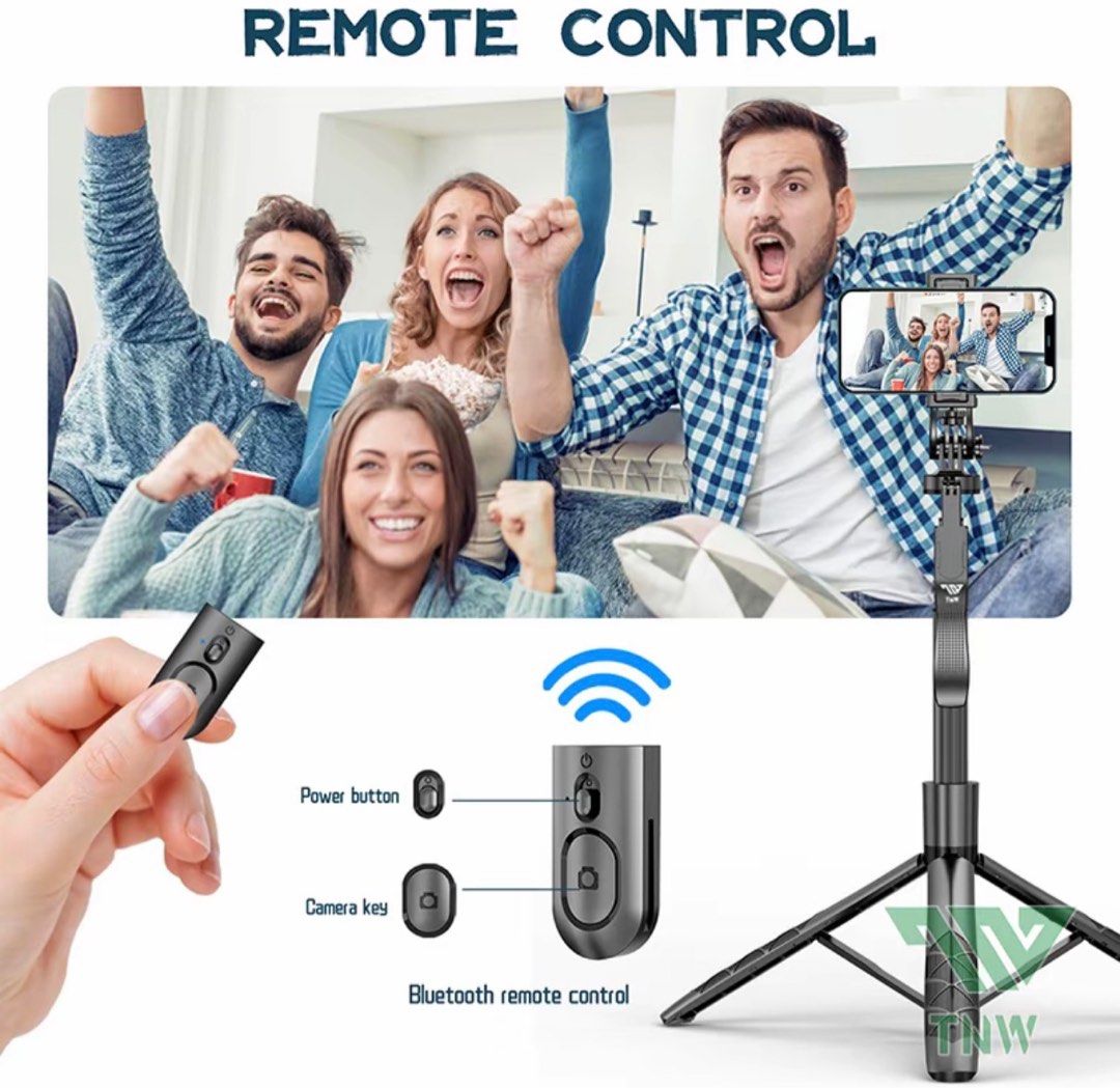 Selfie Stick Tripod Bluetooth Remote Control Camera Tripod (Category: Tripods & Monopods) located in Cavite. Submitted by jam90053 (Listing ID 1415235811, Image 2). Description: RFS: Naapakan ng pamangkin ko yung sa isang paa kaya nabali pero nalagyan ko pa ng glue stick, Will send pic if interested. Almost bago lang may box pa and complete pa. Orig.Price : 1089pesos - Selfie Stick Tripod with Bluetooth remote control. - Extends up to 1530mm for 