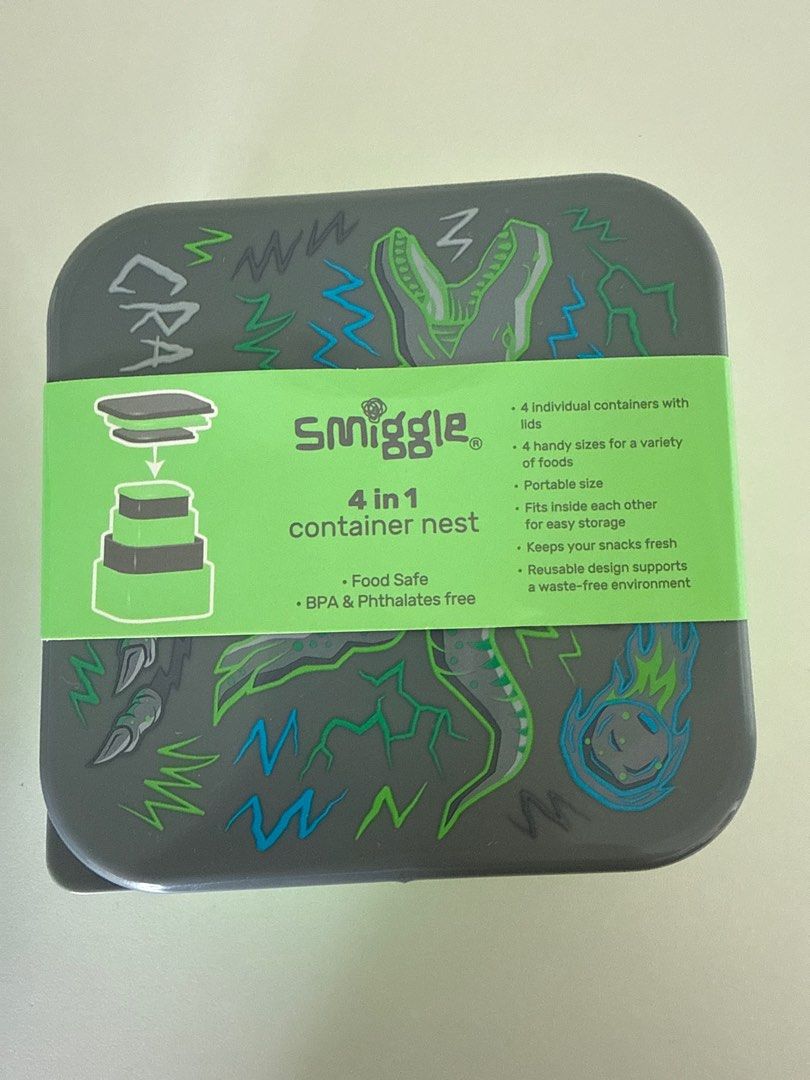 Smiggle 4-in-1 Container Nest Lunchbox (Category: Food Organisation & Storage) located in Singapore. Submitted by clearing99 (Listing ID 1415088550, Image 1). Description: .