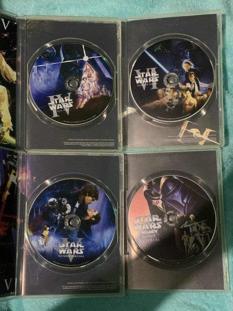 Star Wars Trilogy DVD Set (Region 3) (Category: CDs & DVDs) located in Quezon City. Submitted by heaven13e (Listing ID 1415106770, Image 3). Description: Star Wars Original Trilogy DVD Set may dents sa box slight scratches sa cd but still working mop:gcash mod:lalamove /gogo xpress.