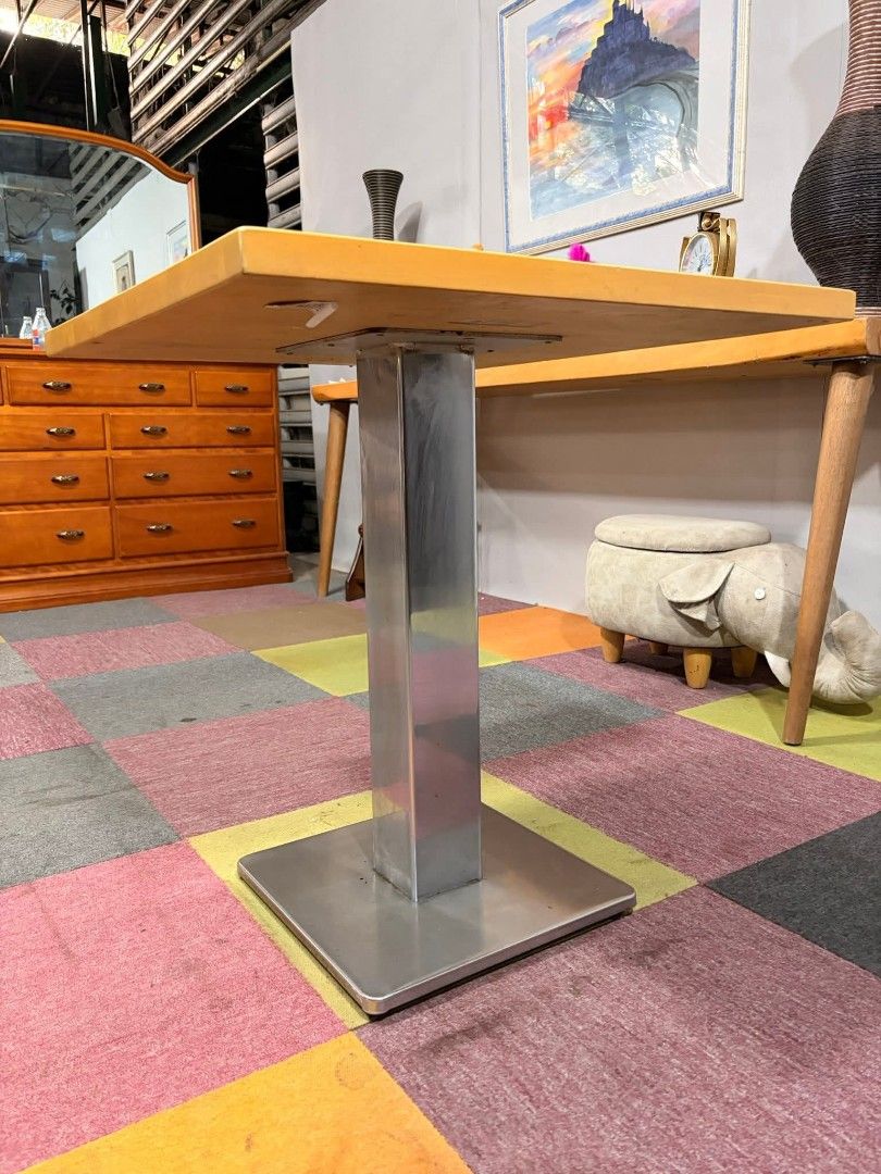Table (Category: Tables & Sets) located in Meycauayan. Submitted by marygracecasimiro (Listing ID 1415153681, Image 3). Description: Coffee Table / Square Dining Table Solid Wood Top, Metal Base AMBIGAT!!! ANGGANDA!!! Price : 7,500 26L x 26W x 28H inches In VERY good condition💜💜.
