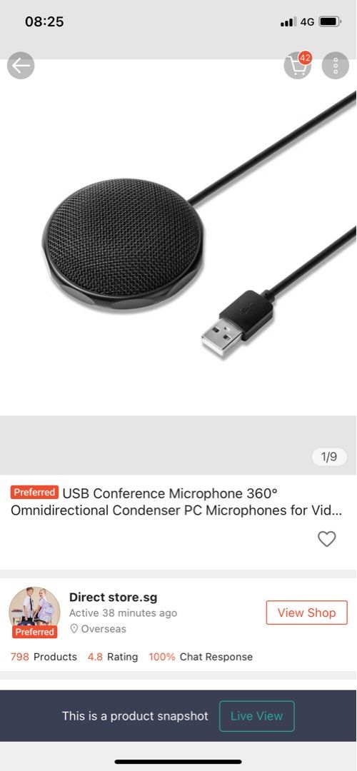 USB Conference Microphone 360° Omnidirectional65076302644995110