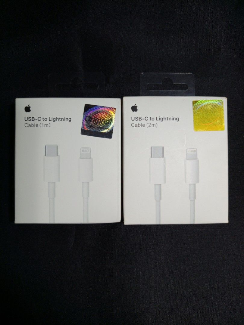 USB-C To Lightning Cable (Category: Chargers & Cables) located in Manila. Submitted by nhh_accessories (Listing ID 1415106099, Image 1). Description: - USB-C to Lightning Cable - Available lengths: 1 meter and 2 meters - Brand new - Sealed in box - Perfect for iPhone and iPad charging.