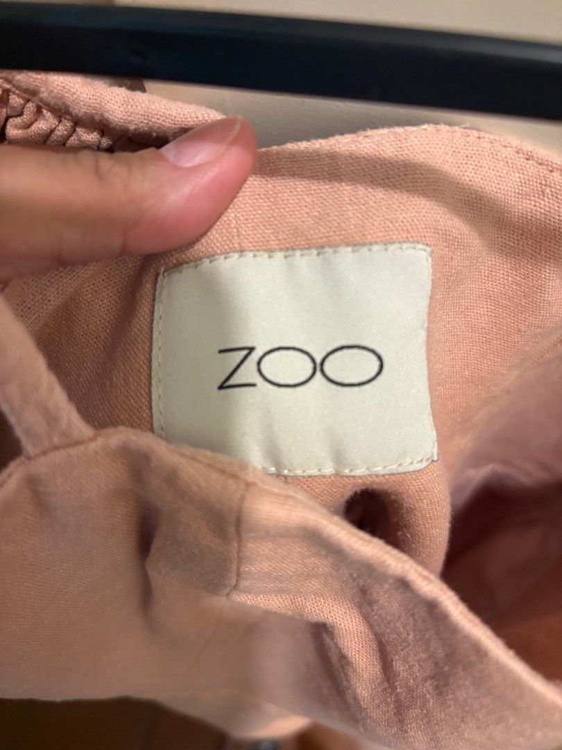Zoo Label Pink Ruffle Strap Dress (Category: Dresses) located in Manila. Submitted by caarii (Listing ID 1415057566, Image 2). Description: Zoo pink midi dress. Features ruffle straps, square neckline, and fitted silhouette. Textured fabric..