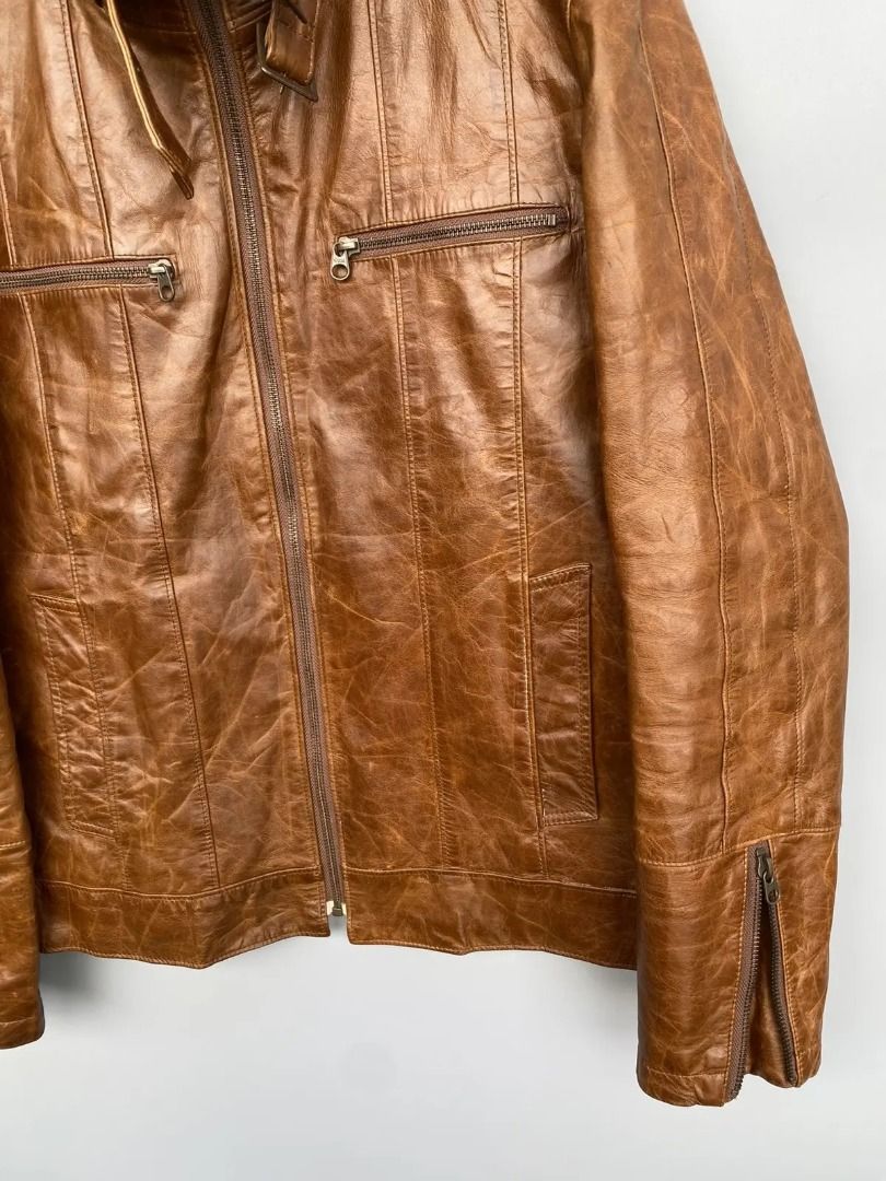 2000’s- Tornado Mart- Horsehide Cognac Leather Jacket (Category: Coats, Jackets and Outerwear) located in Baguio. Submitted by thecollector2600 (Listing ID 1415351805, Image 3). Description: Made of Horsehide materials In good condition No issues Size M pit to pit-20" length 25".