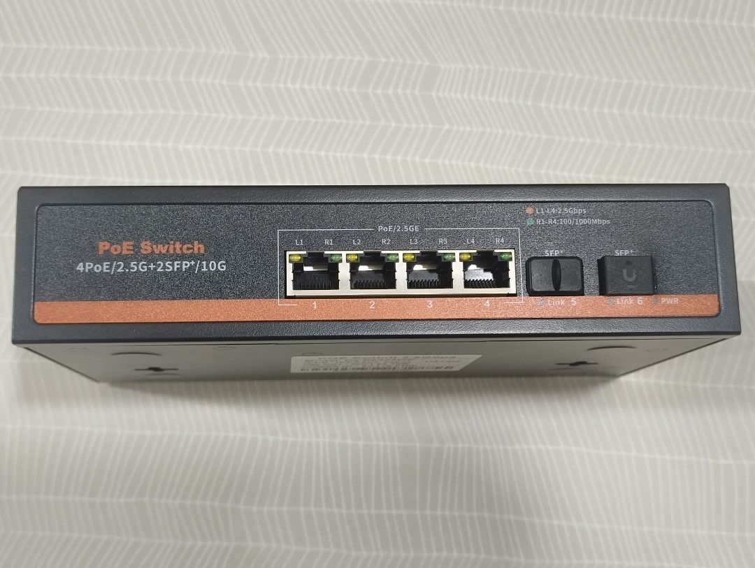 2.5G POE Switch 4-Port+ SFP + 10G, Computers & Tech, Parts ...