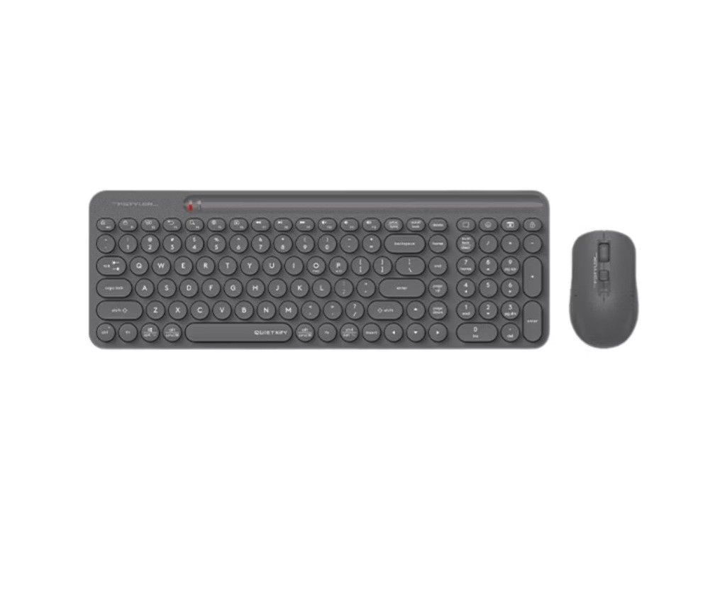 A4 Tech Wireless Keyboard and Mouse Combo (Category: Computer Keyboard) located in Manila. Submitted by tealmint (Listing ID 1415369174, Image 1). Description: - Wireless keyboard and mouse combo - Stylish dark gray color - Keyboard: Full layout with number pad, round key design - Mouse: Ergonomic shape, two buttons, and scroll wheel - Complete set -RFS Upgrade.