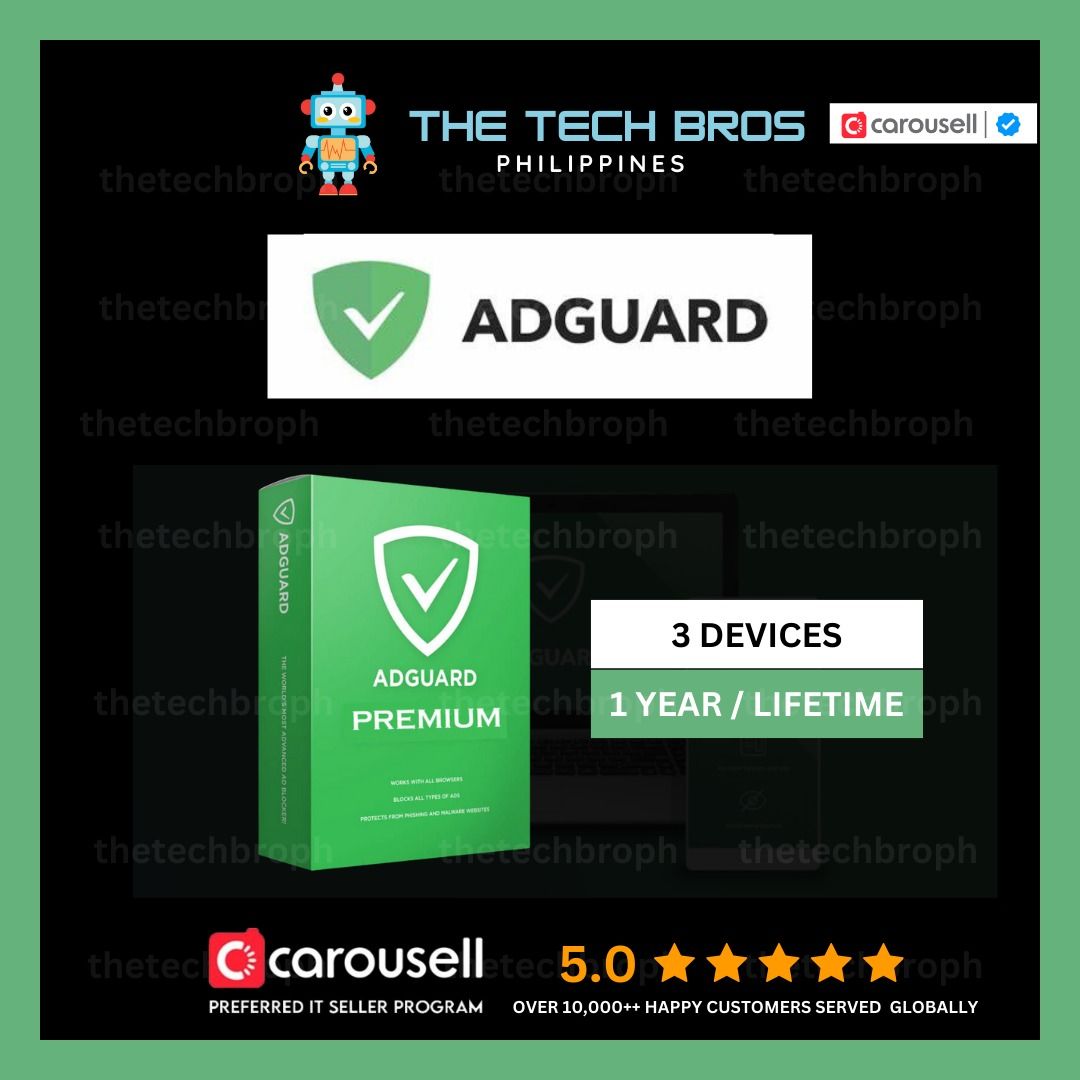 ⭐Adguard VPN - Official Code Redemption Gift Cards⭐️[Thetechbroph] (Category: Software) located in Manila. Submitted by thegamebroph (Listing ID 1415317862, Image 1). Description: 🔥 PRODUCT DESCRIPTION🔥 ✅ 100% Authentic Purchased from ADGUARD itself! ✅ 100% No banned as it is Authentic and Original ✅ Activate on Own Account! ✅ Global Activation & Download from ADGUARD Website ✅ Devices: PC, Android, Mac, IOS ✅ Not required to change any info, o