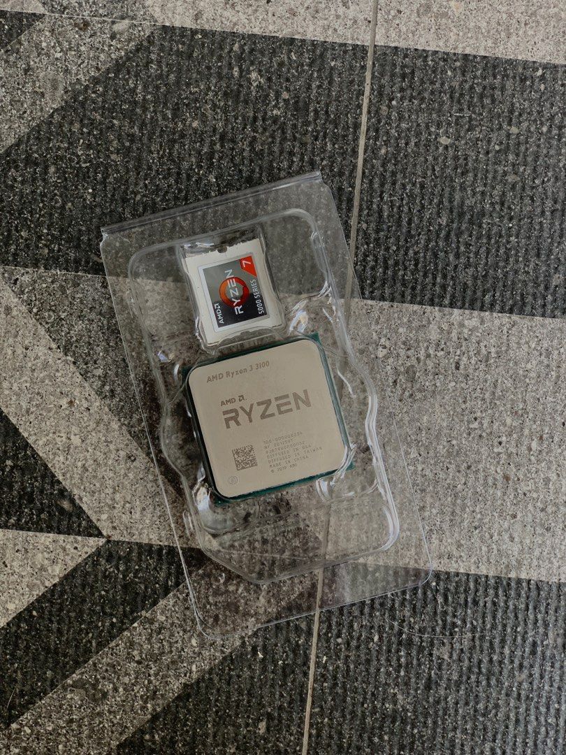 AMD Ryzen 3 3100 Processor (Category: Computer Parts) located in Antipolo. Submitted by carlamaypascual (Listing ID 1415299111, Image 1). Description: RFS: Upgrade new CPU. The cooler fan is brand new and never use. AMD Ryzen 3 3100 processor with included cooler. The box contains the processor, cooler, and documentation. The processor is inside of my Ryzen 7 box for its safety. .