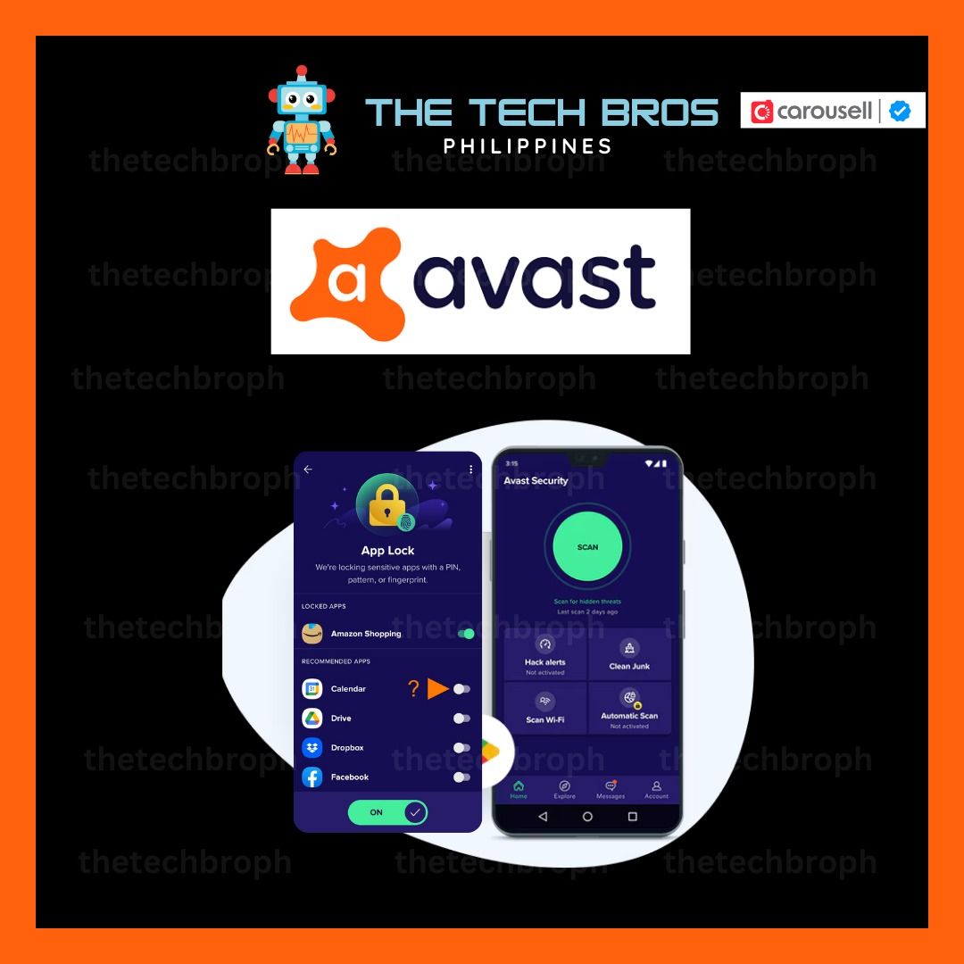 ⭐Avast Mobile Security Premium - Official Code Redemption Gift Cards⭐️[Thetechbroph] (Category: Software) located in Manila. Submitted by thegamebroph (Listing ID 1415333001, Image 2). Description: 🔥 ABOUT AVAST MOBILE SECURITY PREMIUM 🔥 Avast Mobile Security Premium is a comprehensive security app designed for Android devices, offering a range of tools to help protect your phone or tablet from malware, spyware, and other online threats. It bui