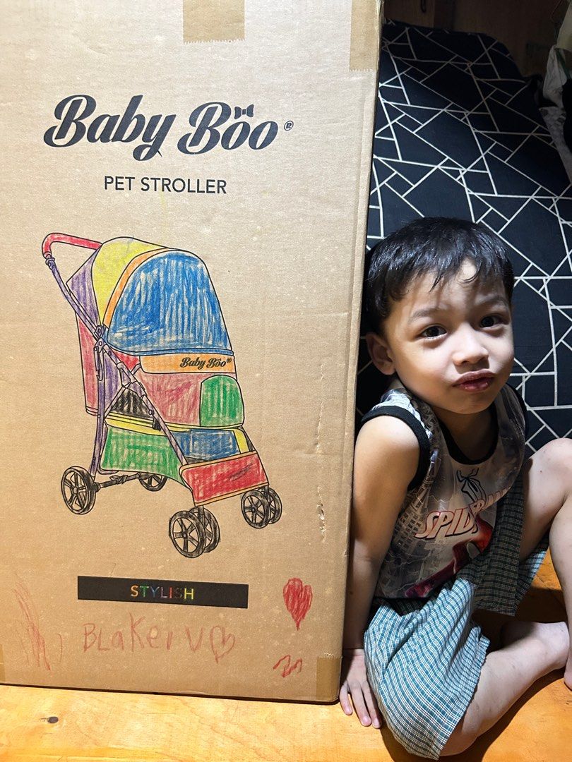 Baby boo stroller in blue (Category: Homes & Other Pet Accessories) located in Manila. Submitted by chevamp (Listing ID 1415252533, Image 3). Description: Baby boo stylish stroller in blue Use once. Gcash/paymaya/bank transfer payment Payment first, buyer will booked/shoulder the sf. RFS: for my dogs meds .