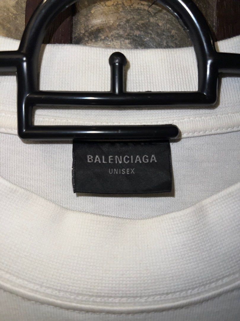 Balenciaga I Love Oversized Tee (Category: Luxury Apparel) located in Manila. Submitted by kanghaee (Listing ID 1415421887, Image 3). Description: - Rare! - No issues aside from the custom handwritten dedication text - Size S but SUPER oversized - 34” x 27” - OPEN FOR TRADES/HEARING OFFERS - Other designer clothes/bags or bike parts - You can just search up the tee to see the value - Pm for more info 😊.
