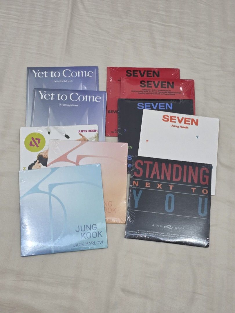BTS & Jung Kook CD Singles [SEALED] (Category: CDs & DVDs) located in Quezon City. Submitted by mks13 (Listing ID 1304125481, Image 2). Description: Rfs: extra copies From US/ P450 each PAYO; SF c/o buyer Allows 1 week reservation with DP. Mop: Gcash/ Maya/ Unionbank Mod: GGX/ LBC/ JNT *SDD as scheduled.