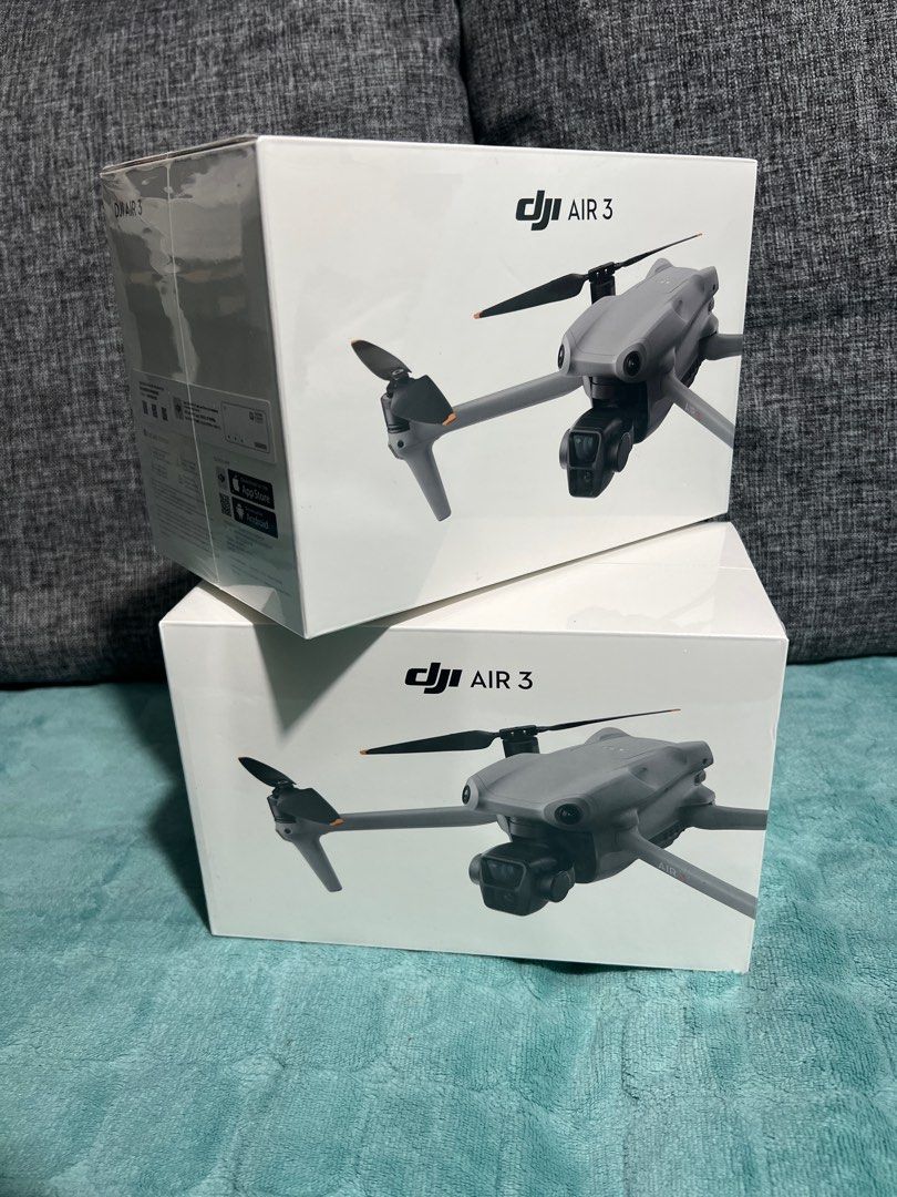 DJI Air 3 Drone (Category: Drones) located in Quezon City. Submitted by amenix (Listing ID 1415411701, Image 2). Description: DJI Air 3 Drone - Brand new, sealed - Grey color scheme.
