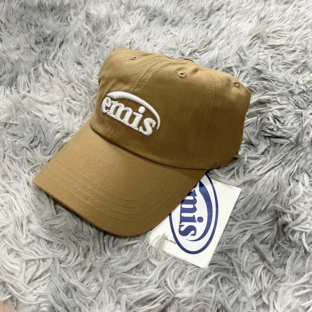 Emis Cap (Category: Caps & Hats) located in Manila. Submitted by paulolazo (Listing ID 1415408200, Image 1). Description: - Tan Emis cap - Embroidered Emis logo - Includes original tags - Unworn condition.