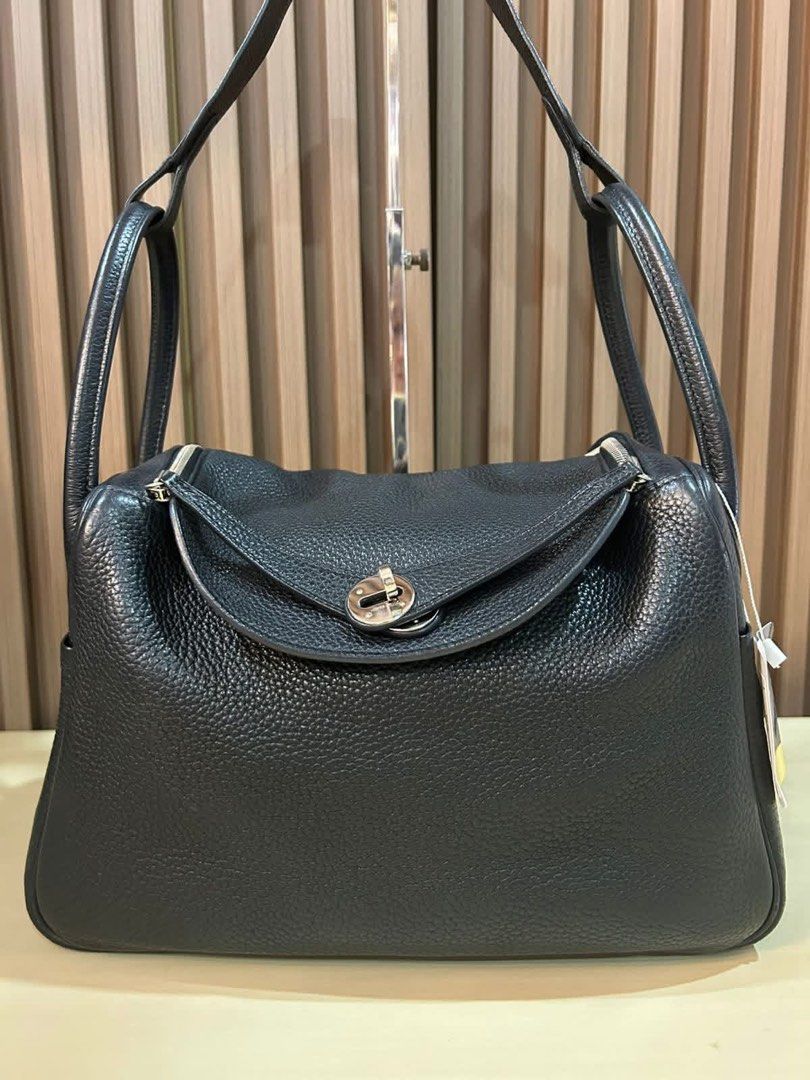 Her Mes Lindy 30 Bag (Category: Luxury Bags & Wallets) located in Manila. Submitted by bagislifeshop (Listing ID 1415429916, Image 2). Description: ▪️Her Mes Lindy 30 Bag▪️ ☑️Available in Pampanga ✅Stamp P ✅Condition: 8.5/10 ✅Colour: Black in PHW ✅Material: Clemence leather ✅Inclusion: Replacement dustbag .