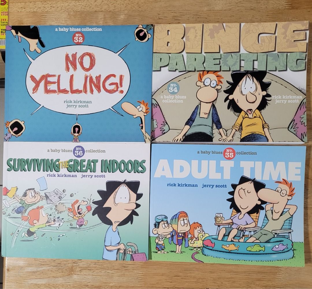 HUMOR BOOKS- NEGOTIABLE (Category: Comics & Manga) located in Caloocan City. Submitted by joepauljer66969 (Listing ID 1415325112, Image 3). Description: Collection of various comic books and humor books. Includes "Tastes Like Chicken", "The Far Side Gallery" series, "The Authoritative Calvin and Hobbes", and "Mad" comics. Also features Baby Blues collections with titles like "Driving Under the Influence of Children", "Gross!", and "Butt-Naked Bab
