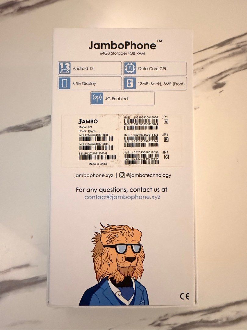 JamboPhone JP1 - 64GB/4GB RAM - Black, Mobile Phones & Gadgets, Other  Gadgets on Carousell