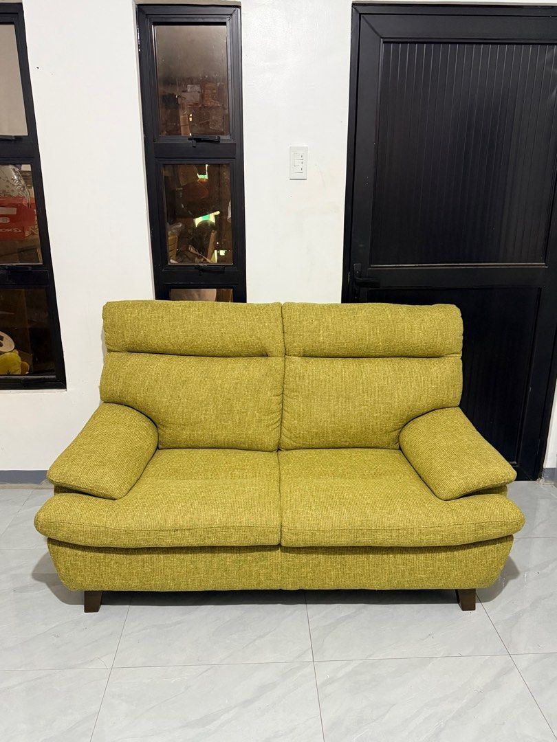 Japan solid wood sofa (Category: Sofas) located in Manila. Submitted by prelovedbyramiah (Listing ID 1415271634, Image 1). Description: Like new in mint condition.