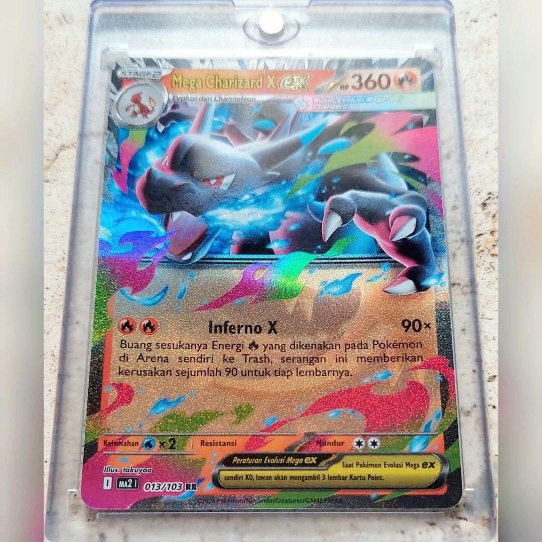 Pokemon R R Kartu TGC Pokemon RR Mega Charizard X & Espeon, Toys & Collectibles ...