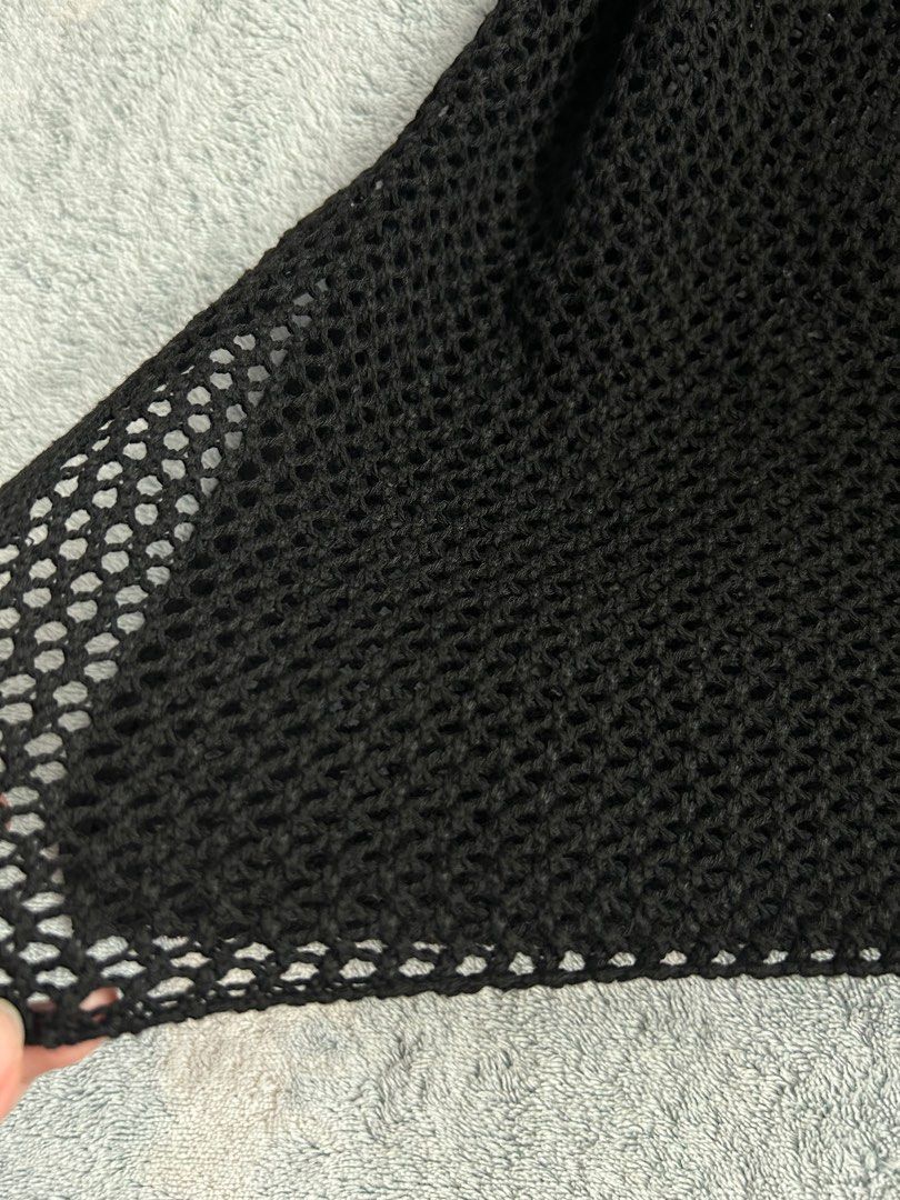 Knit Crochet Overlay Tank (Category: Others Tops) located in Manila. Submitted by milkteeth (Listing ID 1415316858, Image 2). Description: fits M-L (oversized), never worn.