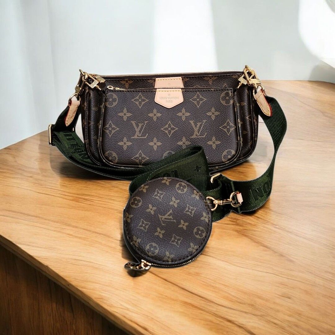 Louis Vuitton Multi Pochette Accessoires (Category: Luxury Bags & Wallets) located in Mabini. Submitted by wearandcarry (Listing ID 1415384711, Image 1). Description: -Louis Vuitton Multi Pochette Accessoires - Features the classic monogram canvas - Includes a shoulder strap and a round coin purse - Elegant gold-tone hardware - Ideal for everyday use and special events - A fashionable and adaptable accessory.