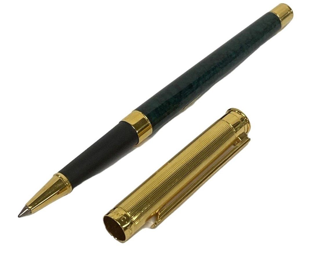 Montblanc Green Marble Rollerball Pen (Category: Stationery & School Supplies) located in Roxas City. Submitted by sherien22 (Listing ID 1415251284, Image 2). Description: - Montblanc rollerball pen - Green marble pattern - Gold accents and cap - Black grip section - Gold-colored tip Very low than the market price - Classic writing instrument.