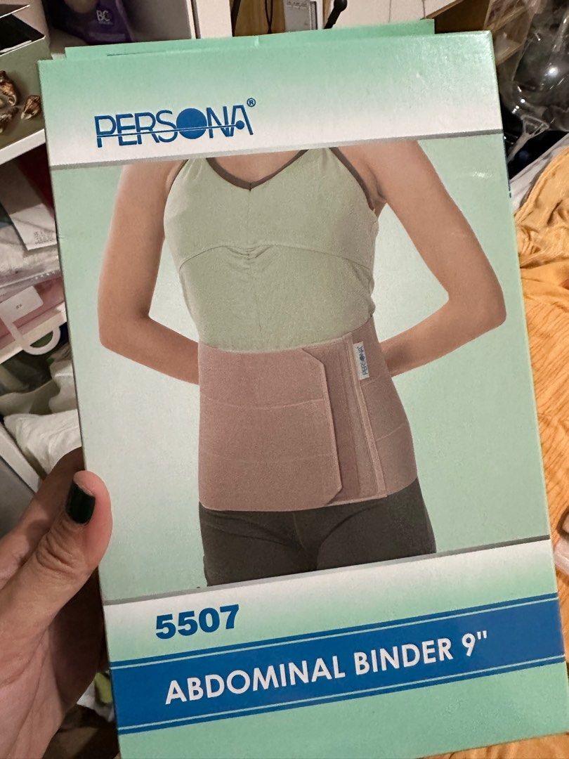 Persona Abdominal Binder 9" (Category: Medical Supplies & Tools) located in Paranaque City. Submitted by mweowmyganda (Listing ID 1415359472, Image 1). Description: Wrong size Large Brandnew opened box to try only Bought at Mercury for 1k++ .