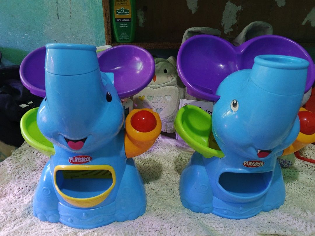 Playskool Elephant Ball Popper (Category: Kids Toys) located in Manila. Submitted by rorolittletoes (Listing ID 1415313724, Image 1). Description: 5 Replacement ball included Sign of use 490 each preloved from UK and Japan please manage your expectations. Battery not included 4pcs "D" Novaliches QC we ship nationwide via SPX 🧡.