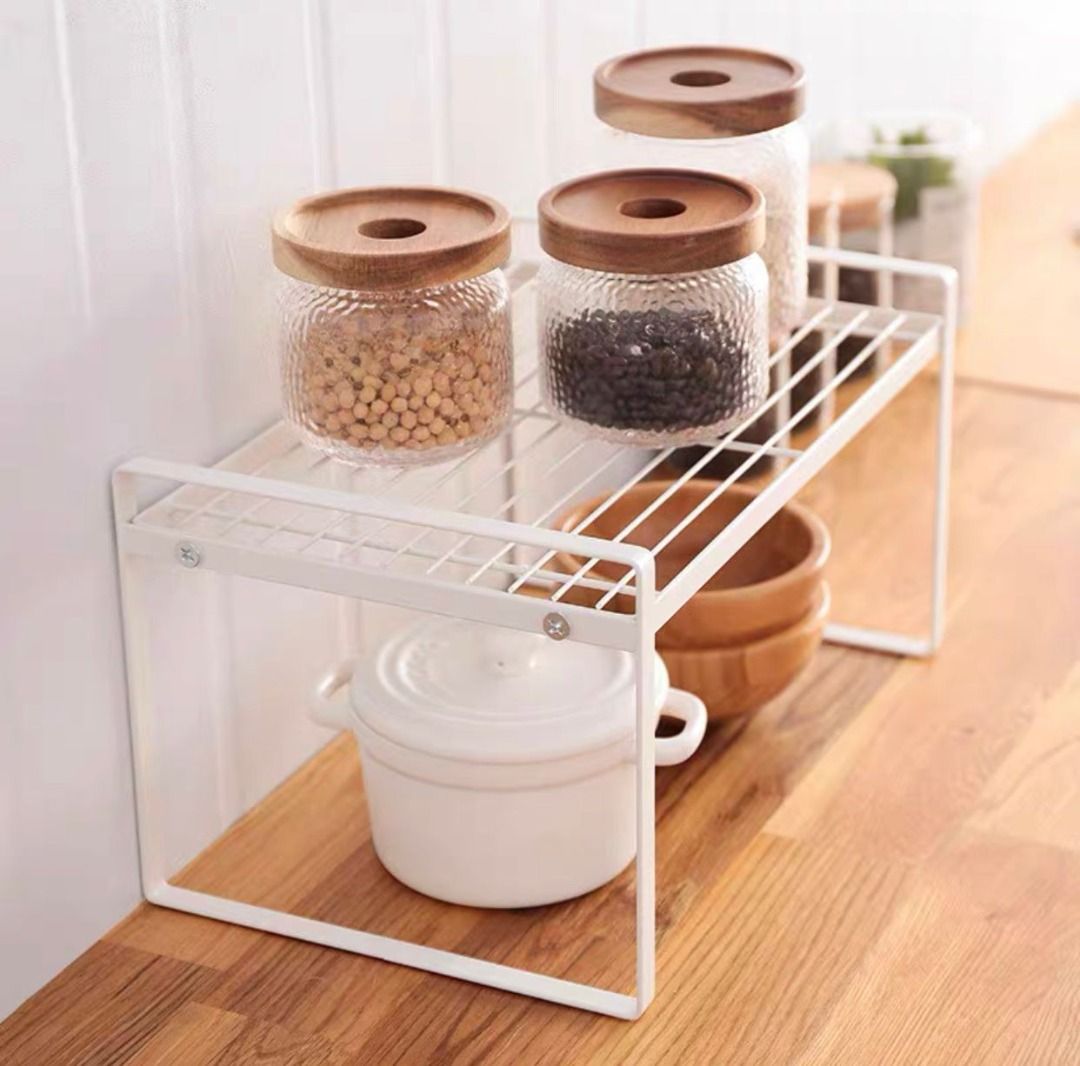 *SG Stock* Small (33.2cm) Cabinet Tiered Shelves, Space Saver Organizer ...