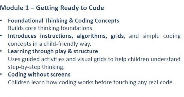 STEM Junior Getting Ready to Code Module 1 (Category: Educational & Learning Toys) located in Singapore. Submitted by calmbear.fe14b2 (Listing ID 1415246325, Image 2). Description: - STEM Junior Module 1: Getting Ready to Code - Introduces coding concepts for kindergarteners - Teaches instructions, algorithms, and coding through play - Screen-free coding activities.